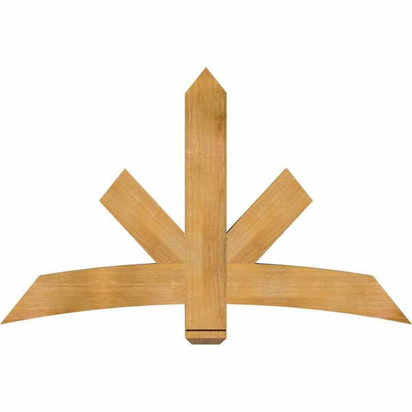 Ekena Millwork Alberta Rough Sawn Timber Gable Bracket, Western Red Cedar, 60"W x 38"H x 4"D x 6"F, 15/12 Pitch GBW060X38X0406ALB00RWR - main